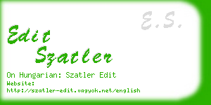 edit szatler business card